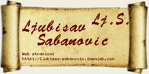 Ljubisav Šabanović vizit kartica